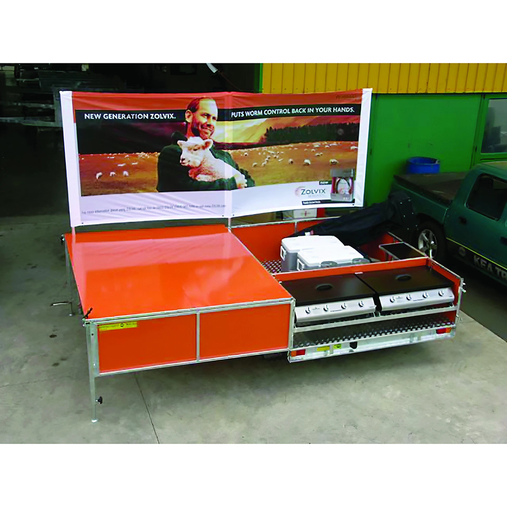 Custom made trailer with 4 burner BBQ